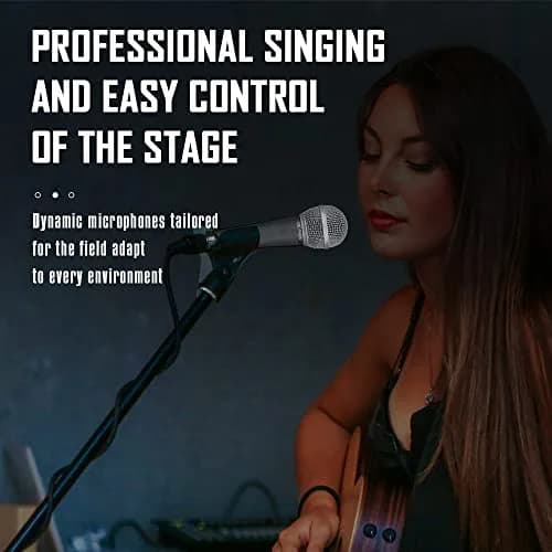WEYMIC WM58 Classic Style Dynamic Vocal Microphone | Metal Body, Uni-Directional, 45Hz-16kHz thumbnail 3