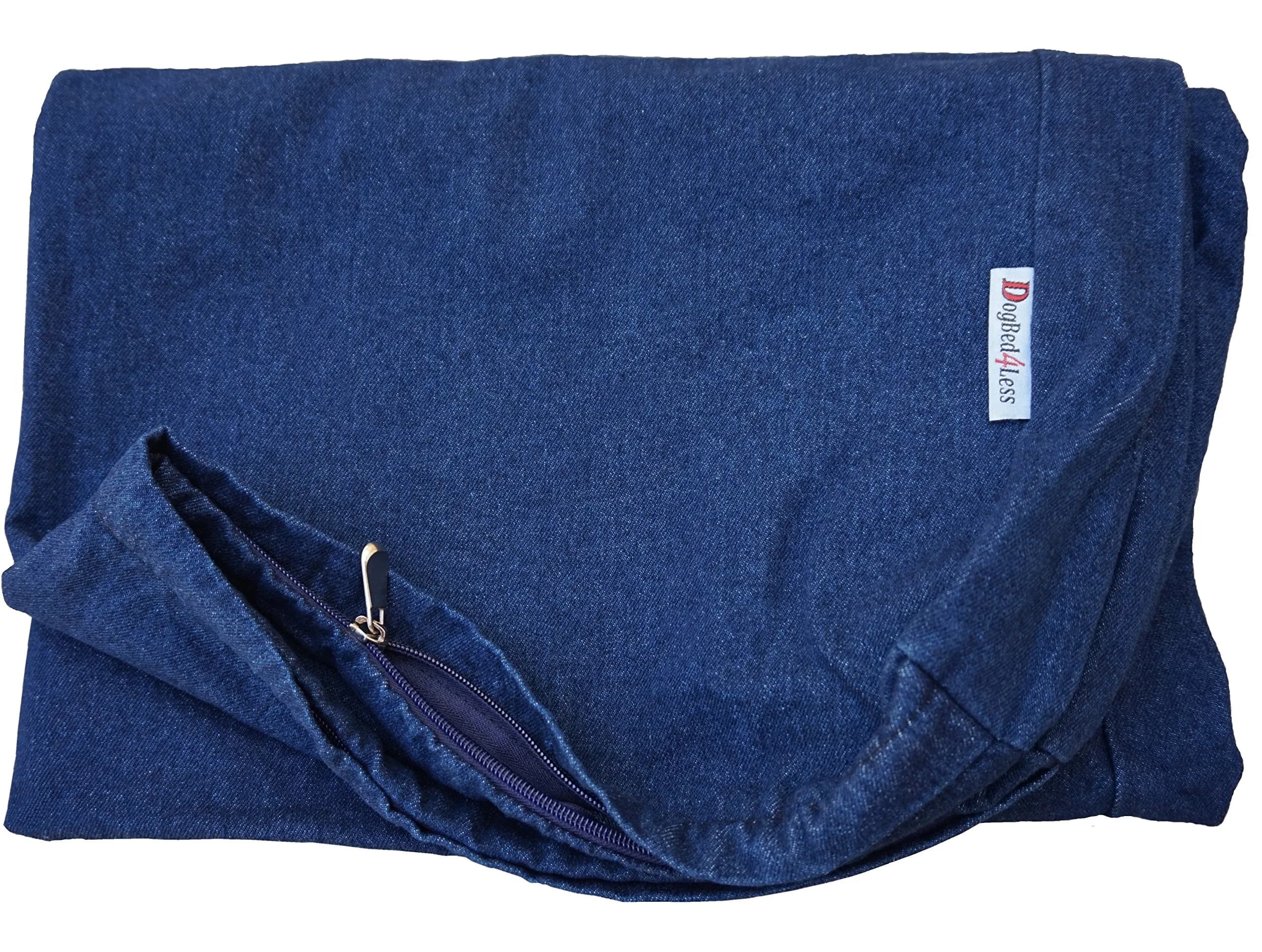 Dogbed4less 41x27x4 Inches Large Denim Dog Pet Bed Cover | Durable & Washable