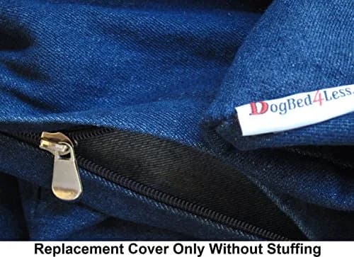 Dogbed4less 41x27x4 Inches Large Denim Dog Pet Bed Cover | Durable & Washable thumbnail 7