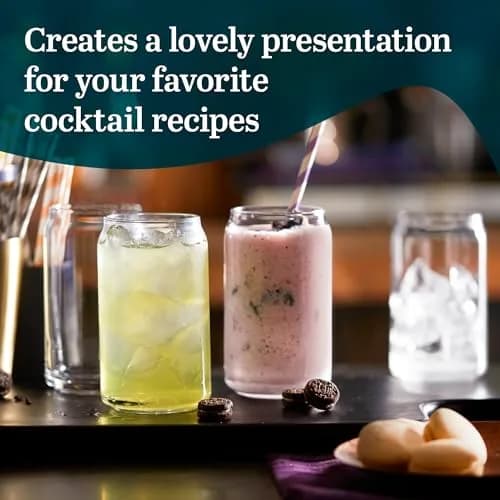 Libbey Can Shaped Beer Glass - 16 oz - 4 PACK with Pourer | Can-Shaped Glassware for Beer Enthusiasts thumbnail 6