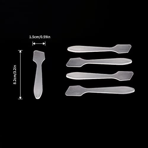G2PLUS Disposable Makeup Spatula 100pcs | Clear Plastic Cosmetic Tool for DIY Skincare & Salon Use thumbnail 3