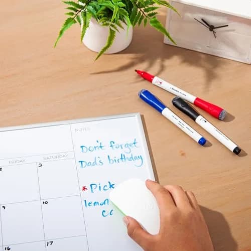 U Brands Magnetic Whiteboard Eraser, 4.5" x 2.25" x 1" | Effortless Dry Erase Felt Eraser for Clean Boards thumbnail 6