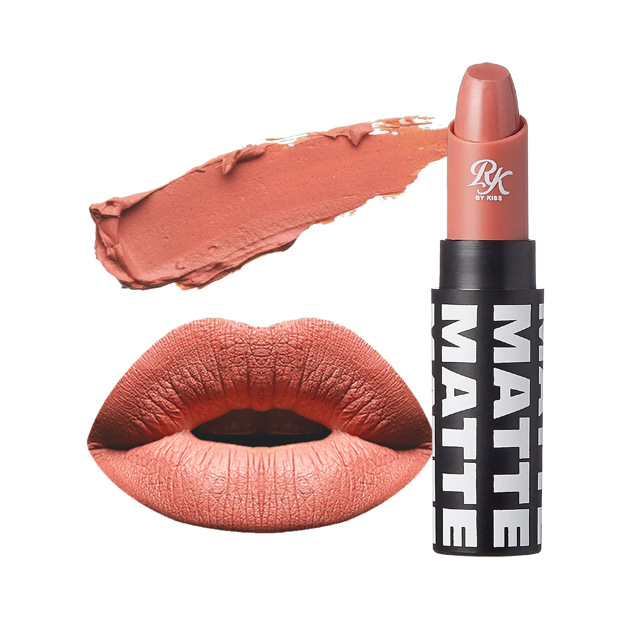 Ruby Kisses Ultra Matte Lipstick 3.5g | Long Lasting, Full Coverage, Matte Finish — Nude Rose