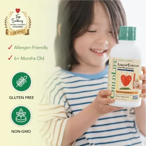 ChildLife Essentials Liquid Calcium Supplement for Kids, 16 fl Oz (4 Pack) | Supports Healthy Teeth & Bones in Children thumbnail 4
