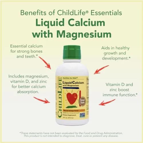 ChildLife Essentials Liquid Calcium Supplement for Kids, 16 fl Oz (4 Pack) | Supports Healthy Teeth & Bones in Children thumbnail 5