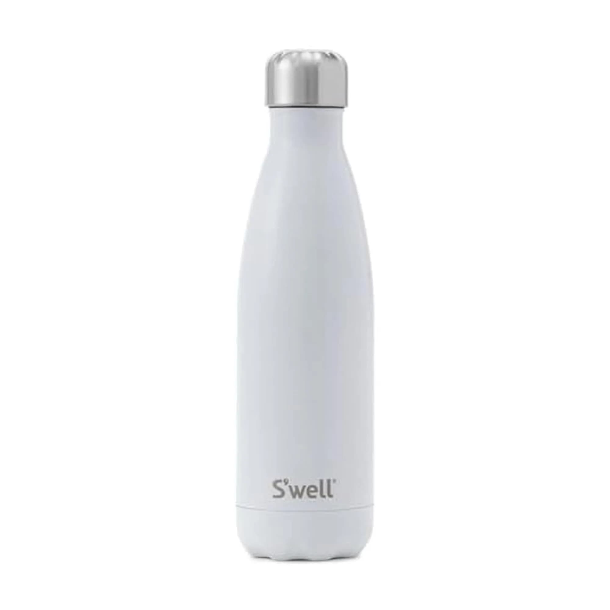 S'well Stainless Steel Water Bottle 500ml (17 Fl Oz) Silver Lining | Triple-Layered Vacuum-Insulated Container — Angel Food / 17 Ounces
