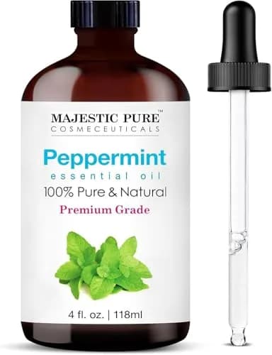Majestic Pure Peppermint Essential Oil 4 Fl Oz (118ml) | 100% Pure, Natural, Premium Grade thumbnail 1