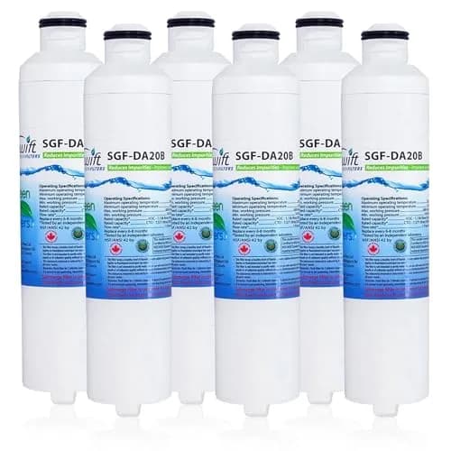 Swift Green Filters SGF-DA20B Refrigerator Water Filter 6 Pack | NSF Certified Coconut Carbon Filtration thumbnail 1