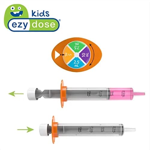 EZY DOSE Kids Baby Oral Syringe & Dispenser 10 mL (0.34 Fl Oz) | Color Coded BPA Free Medicine Feeder thumbnail 4