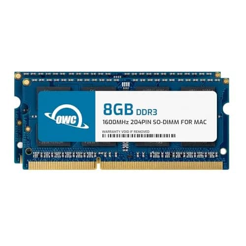 OWC 16GB (2x8GB) DDR3L PC3-12800 1600MHz SO-DIMM RAM for Mac & PC | 1600MHz thumbnail 1