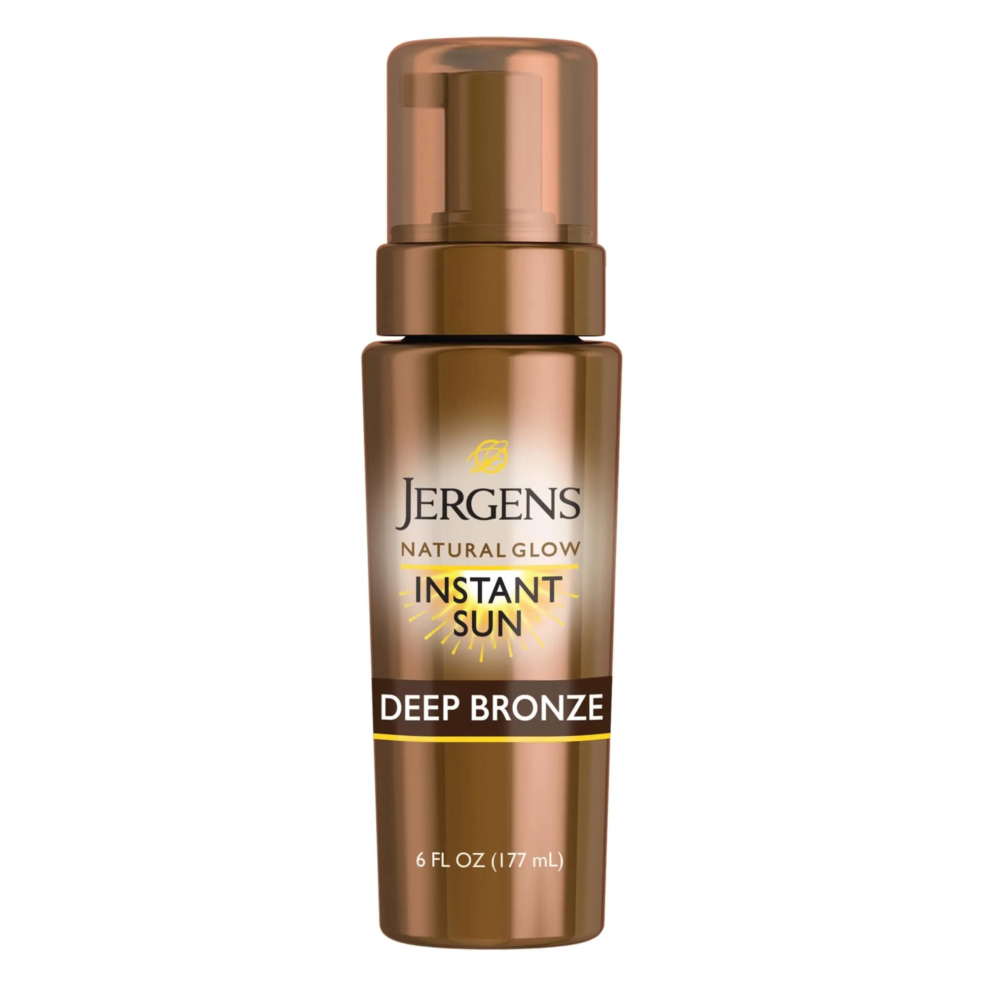 Jergens Natural Glow Deep Bronze Self Tanning Mousse 177ml (6 fl oz) | Instant Tan for Body - main product image