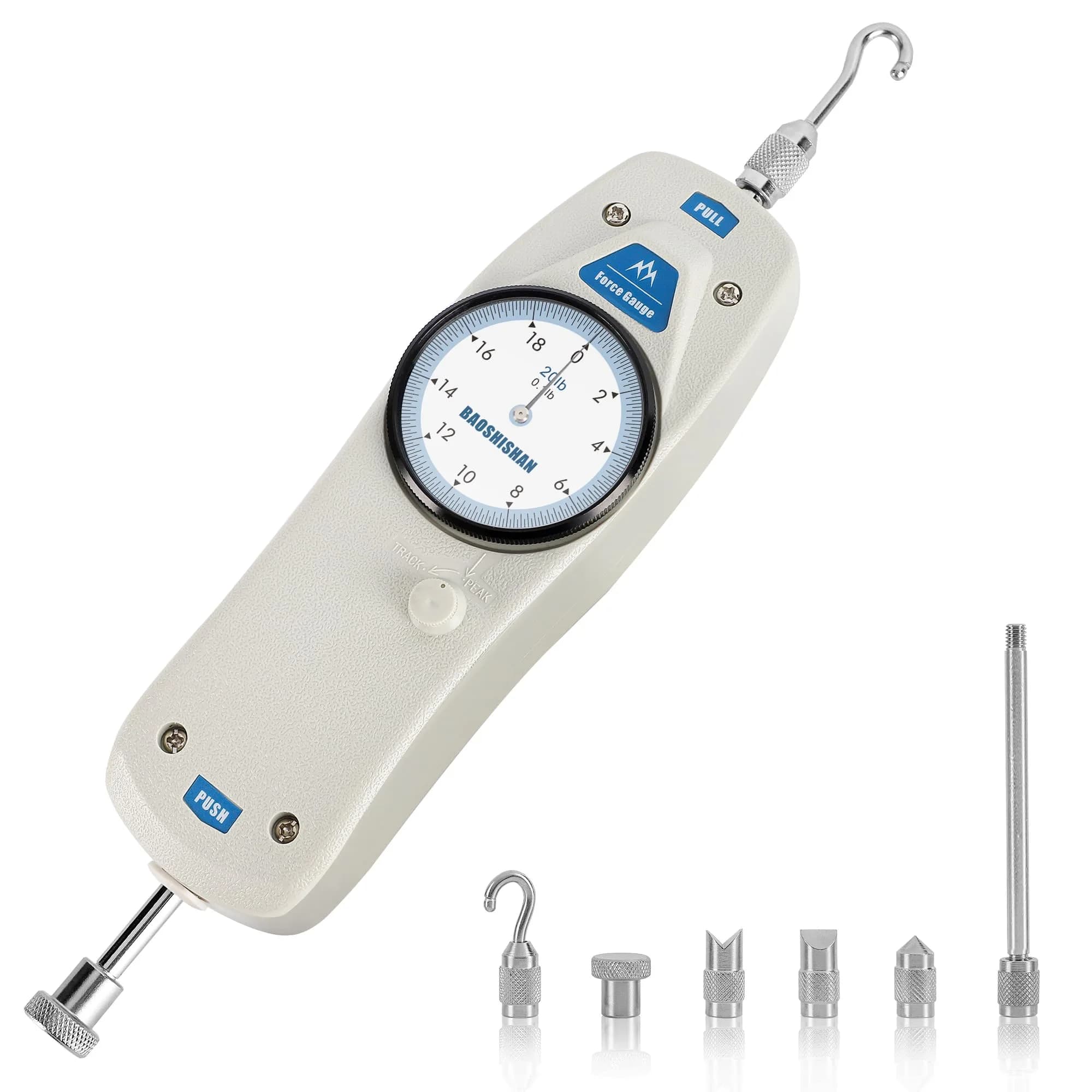 BAOSHISHAN DL Push Pull Force Gauge 9.07 kg (20 lb) | Accurate Force Measurement for Industry & Labs — 20LB