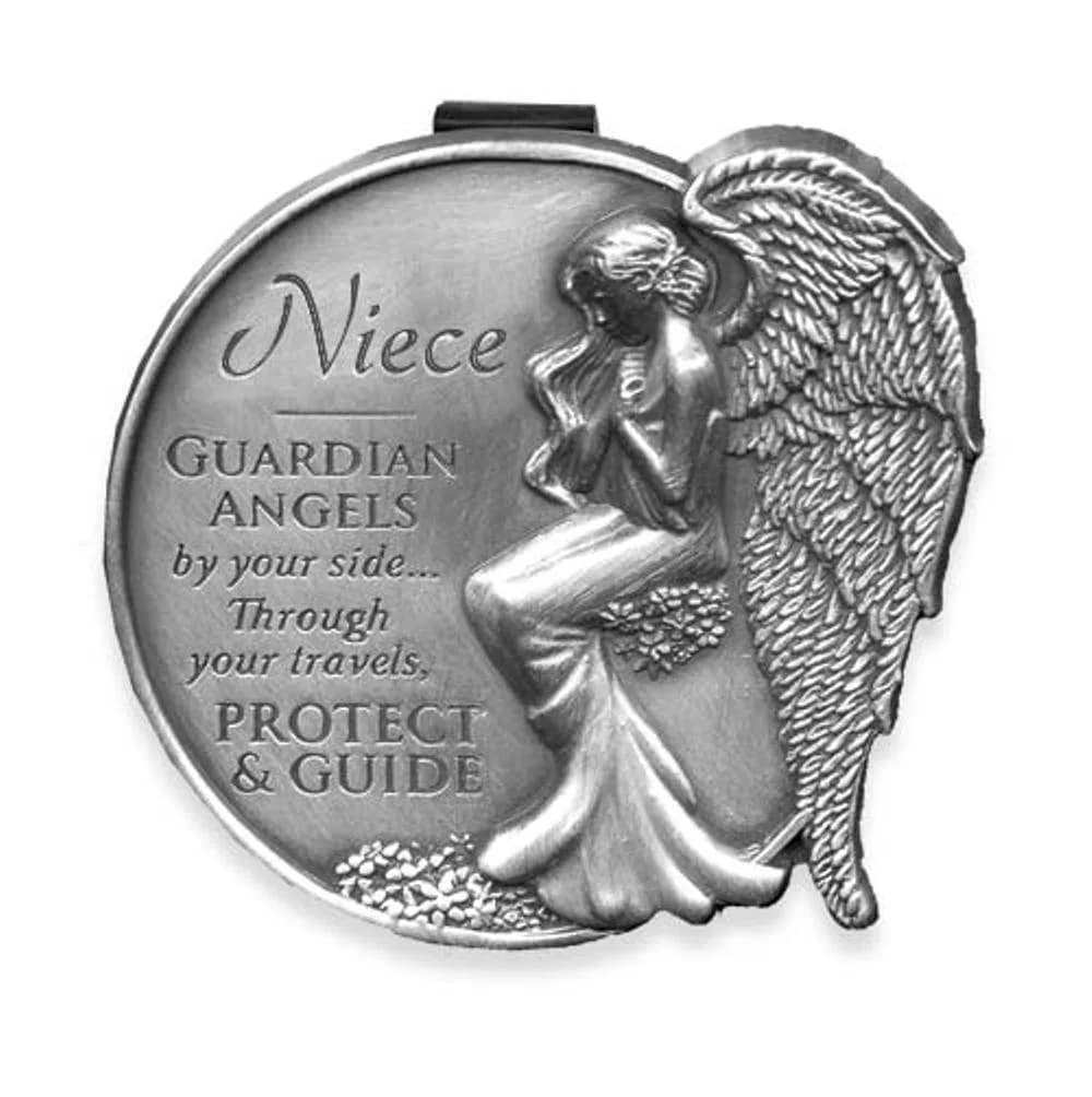 AngelStar Guardian Angel Visor Clip Accent 6.35 cm (2.5-Inch) | Metal Car Visor Clip for Safe Driving