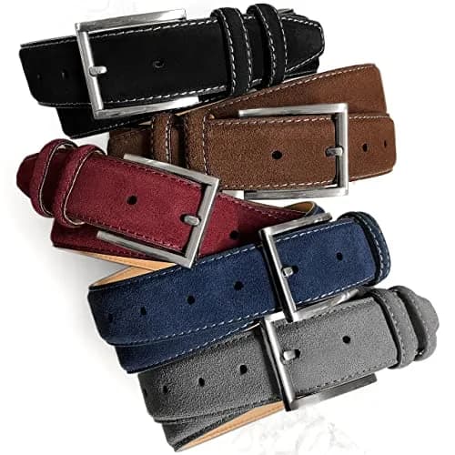 Belts.com Men's Suede Belt 34 | Genuine Leather Casual Dress Accessory thumbnail 2