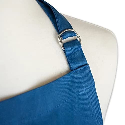 DII Blue Chef Apron | Unisex Cotton Kitchen Apron with Large Pocket thumbnail 3