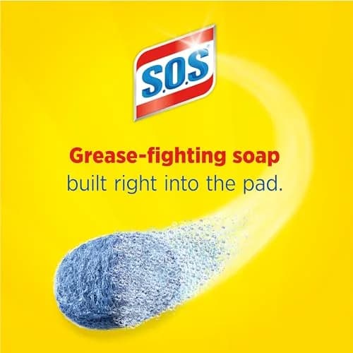 S.O.S. Steel Wool Soap Pads, 18 Count | Tough Messes & Rust Removal thumbnail 3