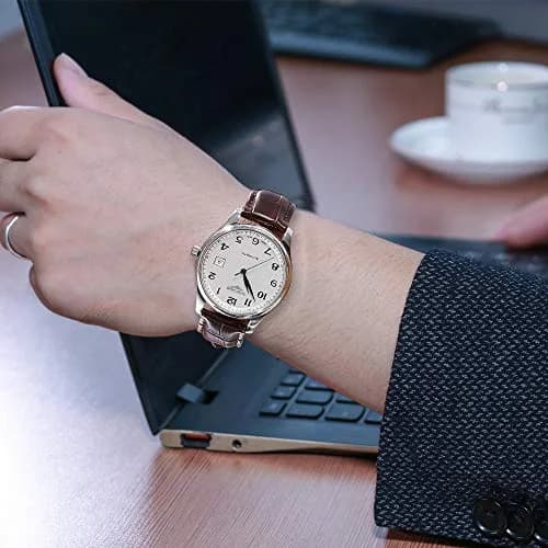 iStrap Leather Watch band -Alligator Grain Embossed Pattern Calfskin | Classic Elegant Strap for Men & Women 22mm thumbnail 8
