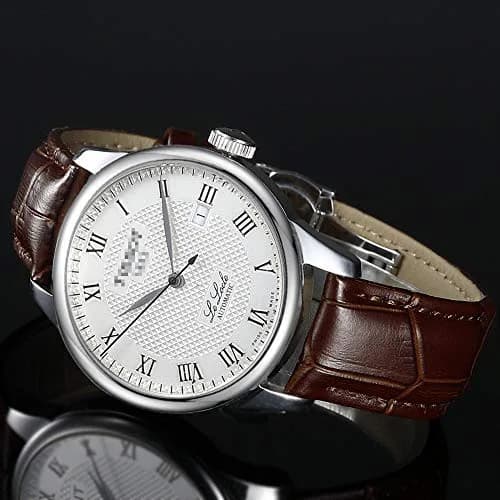 iStrap Leather Watch band -Alligator Grain Embossed Pattern Calfskin | Classic Elegant Strap for Men & Women 22mm thumbnail 3