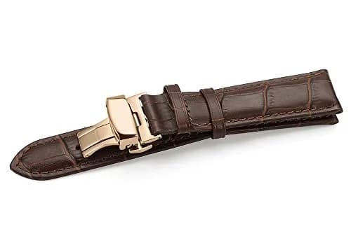 iStrap Leather Watch band -Alligator Grain Embossed Pattern Calfskin Replacement Strap-20mm | Classic Elegance for Men & Women thumbnail 4