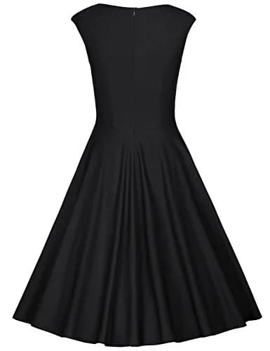 MUXXN Vintage Retro Swing Dress S Black | 1950s Inspired Classic Style thumbnail 8
