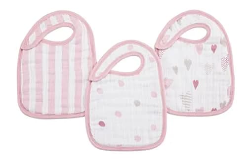 aden + anais Snap Bibs 3 Pack, Rock Star, 23cm x 32.5cm (9" x 13") | 3-Layer Cotton Muslin thumbnail 1