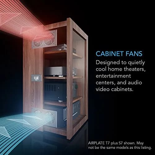 AC Infinity AIRPLATE T3 Quiet Cabinet Cooling Fan System 6" (16cm) with Smart Controller | 52 CFM Airflow, 18 dBA Noise, Dual Ball Bearings thumbnail 2