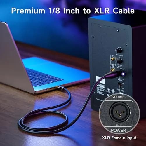 Cable Matters 3.5mm to XLR Male Cable, 1.8m (6ft) | Stereo to Mono Conversion for Audio Devices thumbnail 3