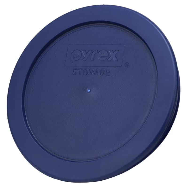 Pyrex 7200-PC Dark Blue Round Storage Lids - 2 Cup Capacity (4.75 inch Diameter) | BPA-Free Plastic, Dishwasher Safe, Resists Stains & Odors thumbnail 3