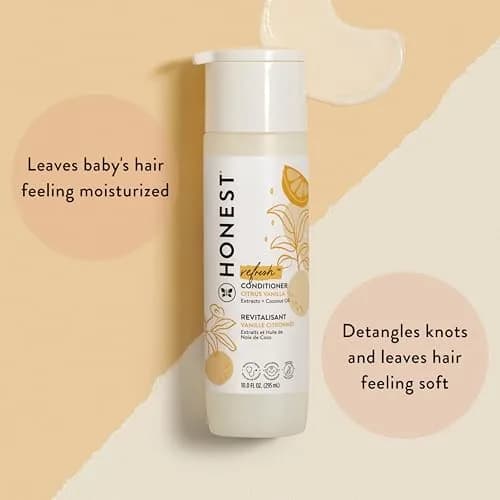 The Honest Company Conditioner, Tear-Free, Citrus Vanilla Refresh, 295ml (10 fl oz) | Gentle Formula for All Hair Types thumbnail 2