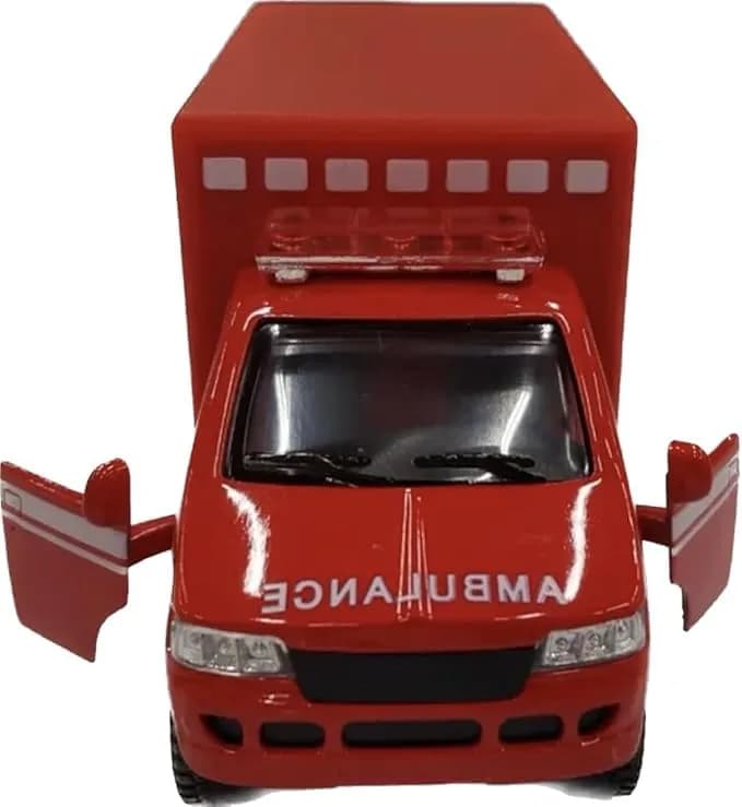 KiNSMART Rescue Team Ambulance Die Cast Metal Toy Truck 5-inch (2-Pack) | ASTM-Tested Non-Toxic Toy Vehicle thumbnail 4