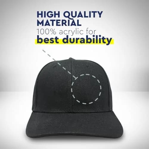 Speedy Pros Baseball Caps for Men & Women Embroidered Alien A Embroidery 6-Panel Acrylic Black | Bold Style & Comfort thumbnail 4