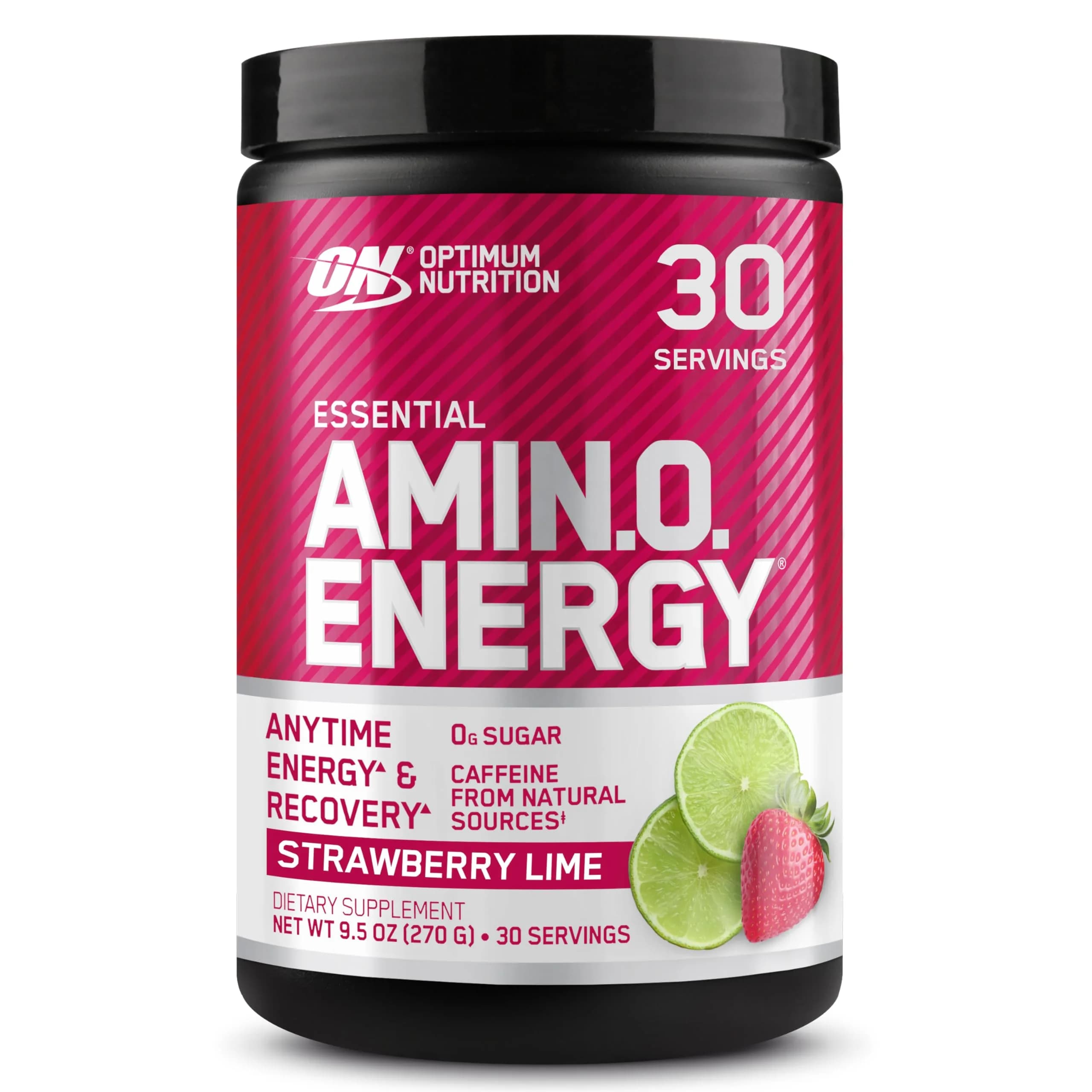 Optimum Nutrition Essential Amino Energy Powder, Strawberry Lime, 270 g (9.5 Oz) | Amino & Energy Blend — Strawberry Lime