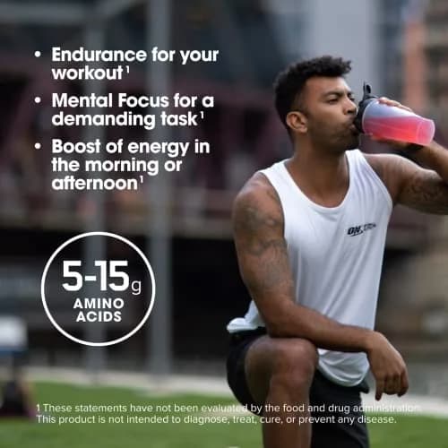 Optimum Nutrition Essential Amino Energy Powder, Strawberry Lime, 270 g (9.5 Oz) | Amino & Energy Blend thumbnail 5
