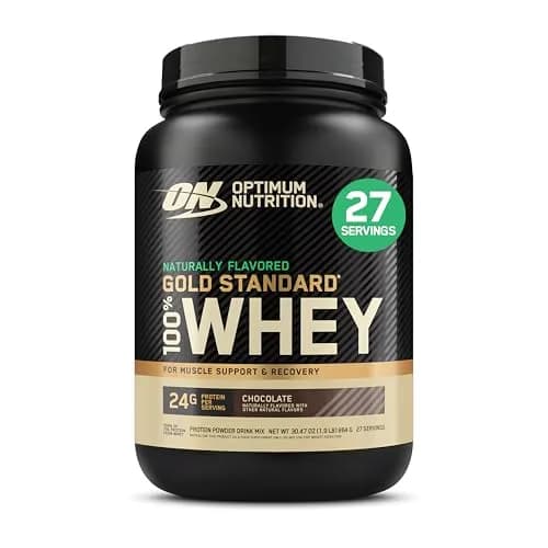 Optimum Nutrition Chocolate protein powder tub Whey concentrate 27 servings