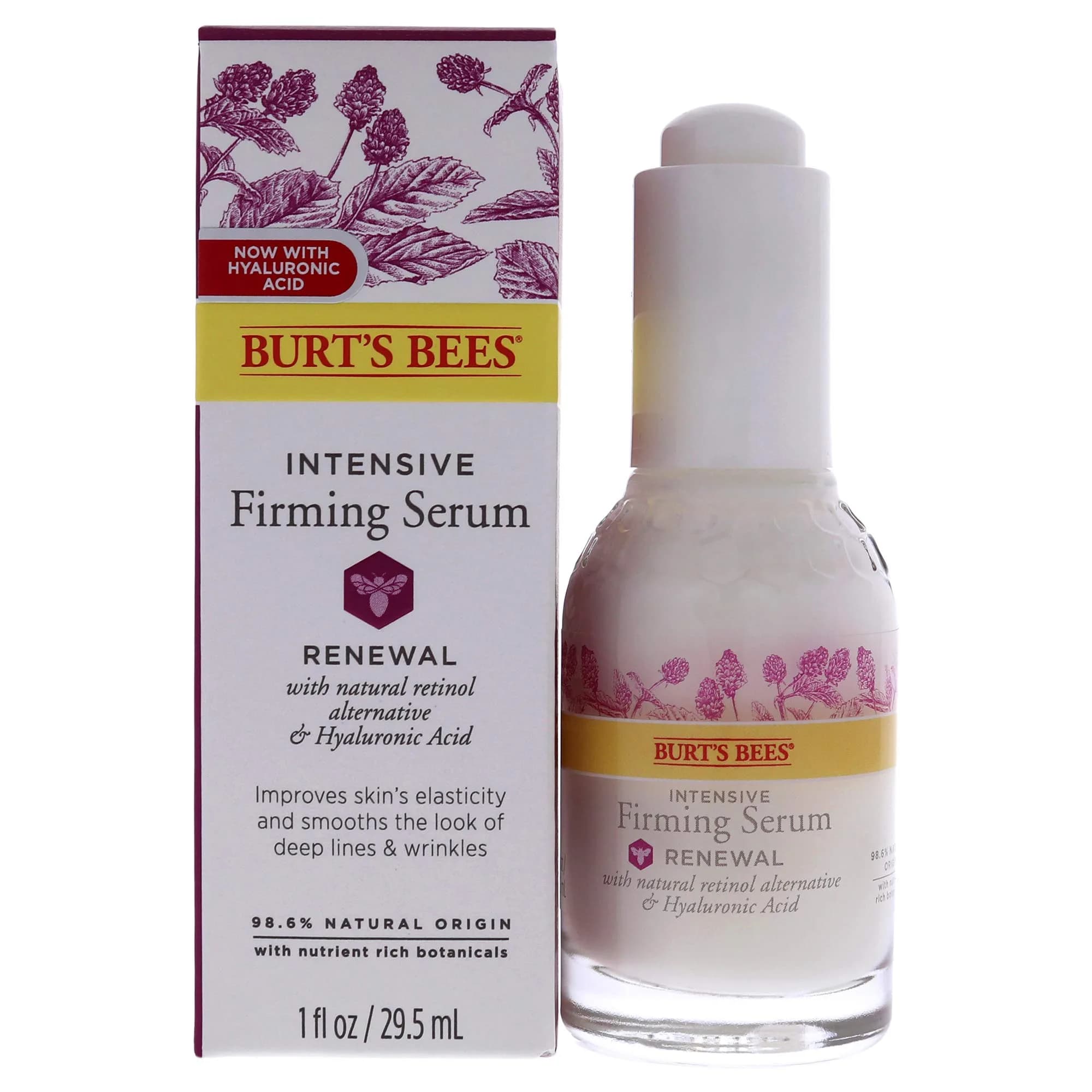 Burt's Bees Renewal Intensive Firming Serum with Bakuchiol 1 oz | Natural Retinol Alternative - main product image