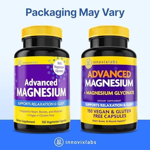 InnovixLabs 2in1 Magnesium Glycinate & Magnesium Malate 210mg | Supports Relaxation & Sleep, Vegan, 150 Capsules thumbnail 8