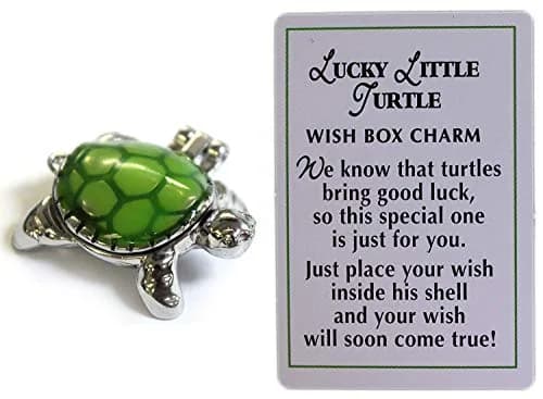 Ganz Lucky Little Turtle Wish Box Charm With Story Card! | Animal Theme Charm thumbnail 1