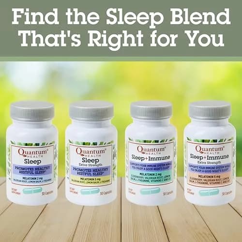 Quantum Sleep Immune Melatonin 5mg Herbal Sleep Aid | Supports Rest & Immunity, 30 Capsules thumbnail 7