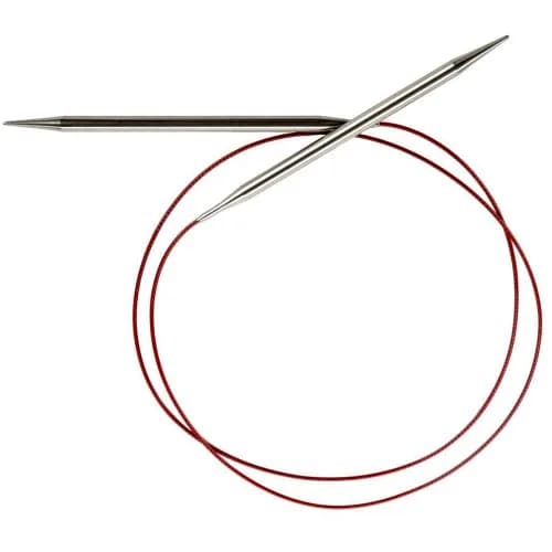 ChiaoGoo SS Red Lace Circular Knitting Needles 40-Inch | US 6 (4 mm) Stainless Steel thumbnail 1