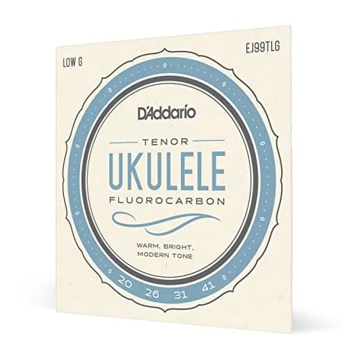 D'Addario Fluorocarbon Tenor Ukulele Strings EJ99TLG Low-G, 4-String Set | Bright Tone & Unsurpassed Intonation
