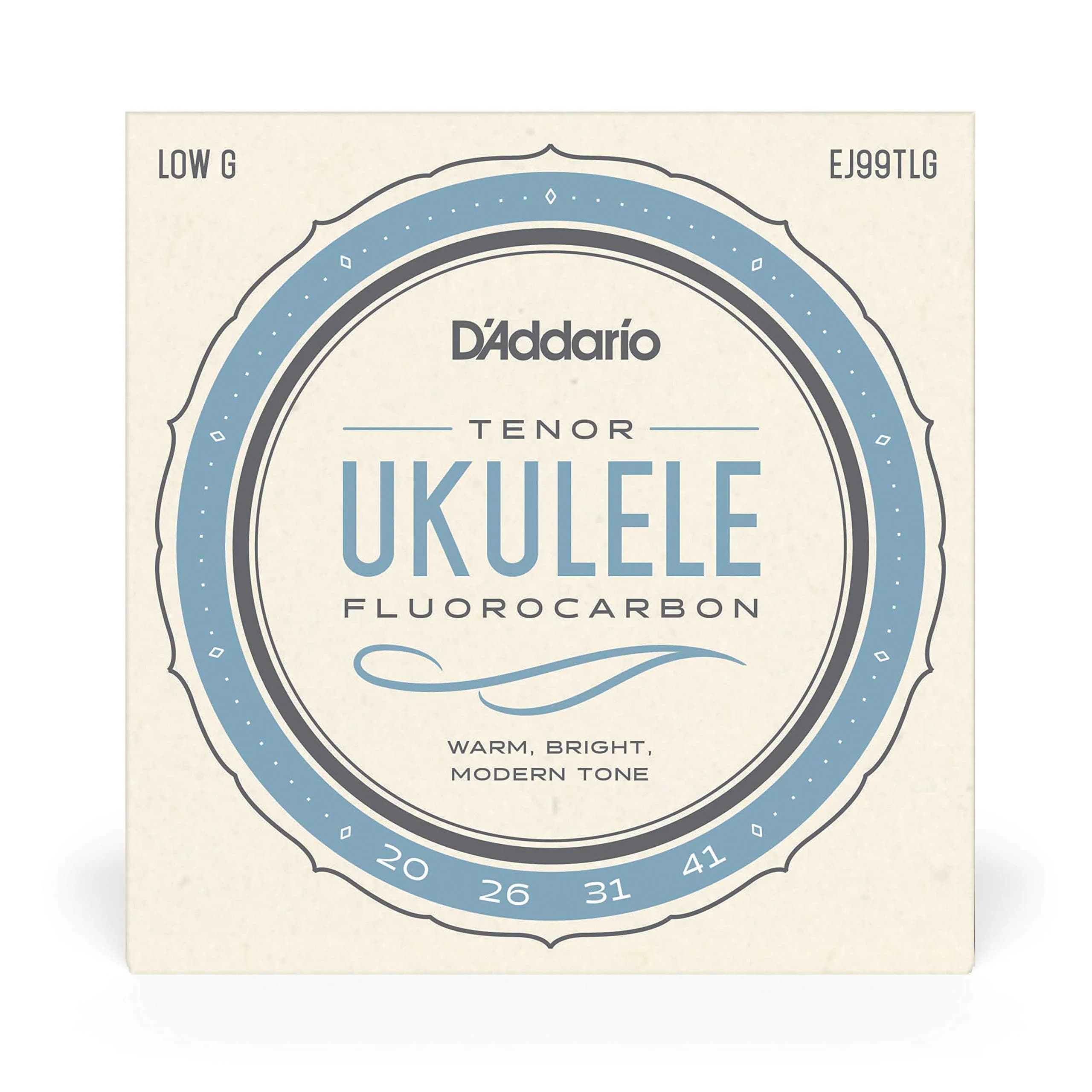 D'Addario Fluorocarbon Tenor Ukulele Strings EJ99TLG Low-G, 4-String Set | Bright Tone & Unsurpassed Intonation thumbnail 2