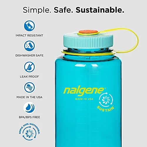 Nalgene Tritan Wide Mouth BPA-Free Water Bottle 32 oz | Durable, Reusable & Leak-Proof thumbnail 3