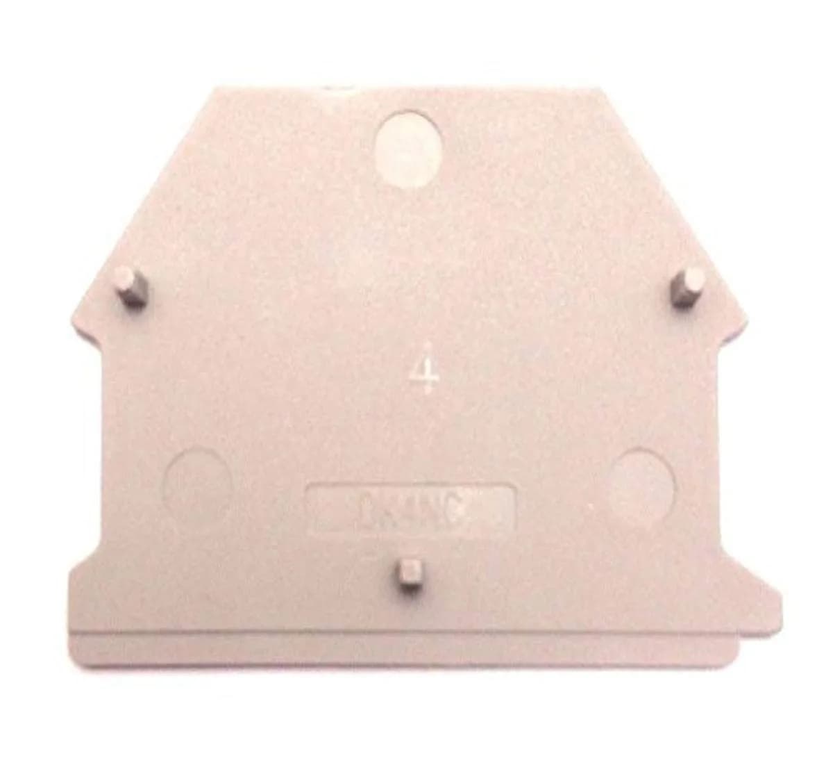 International Connector DK4NC DIN Rail Terminal Block End Cover | UL Approved, 100 Count, Beige - main product image
