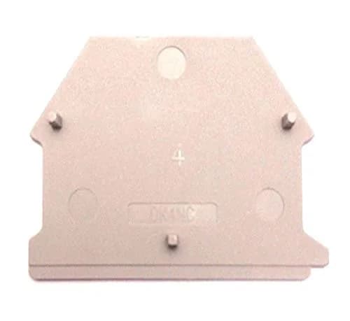 International Connector DK4NC DIN Rail Terminal Block End Cover | UL Approved, 100 Count, Beige thumbnail 1