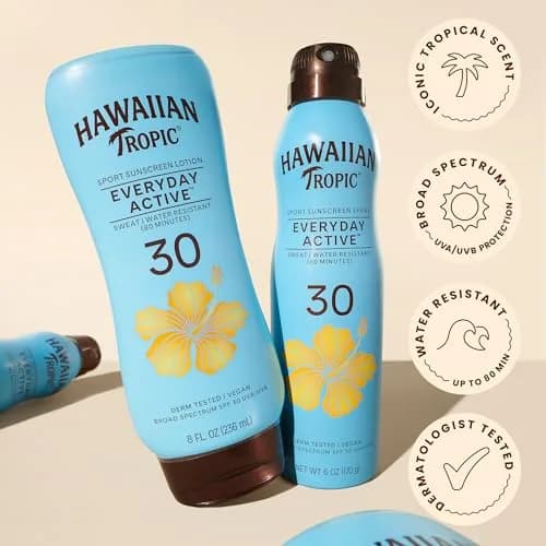 Hawaiian Tropic Island Sport Sunscreen Lotion SPF 30, 237ml (8 Fl Oz) | Broad Spectrum UVA/UVB Protection thumbnail 4