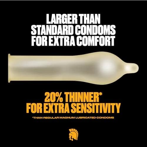 Trojan Magnum Bareskin Large Size Condoms 10 Count | Thinnest Magnum for Heightened Sensitivity thumbnail 2