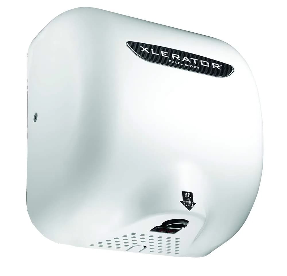 XLERATOR Hand Dryer 208-277V | Energy-Efficient, Surface-Mounted, White Thermoset Cover - main product image