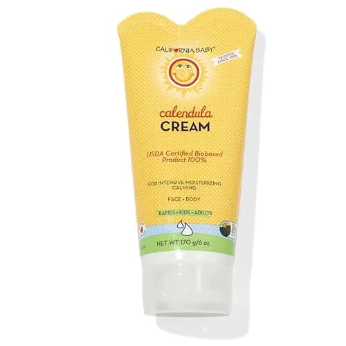 California Baby Calendula Cream 6 oz | Plant-Based Moisturizer for Sensitive Dry Skin thumbnail 1