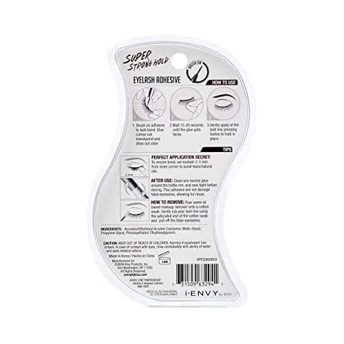iENVY Super Strong Hold Eyelash Adhesive Clear | Waterproof, Latex-Free, Brush Applicator thumbnail 6
