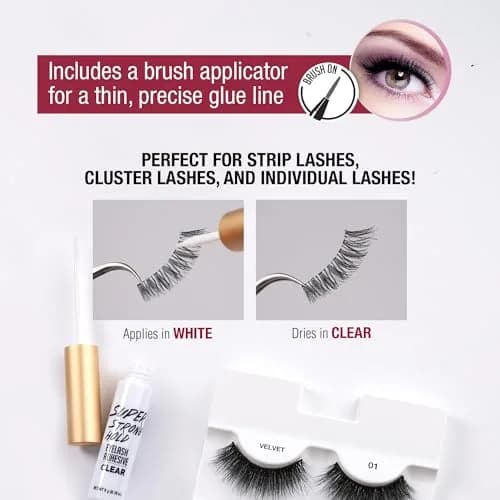 iENVY Super Strong Hold Eyelash Adhesive Clear | Waterproof, Latex-Free, Brush Applicator thumbnail 3